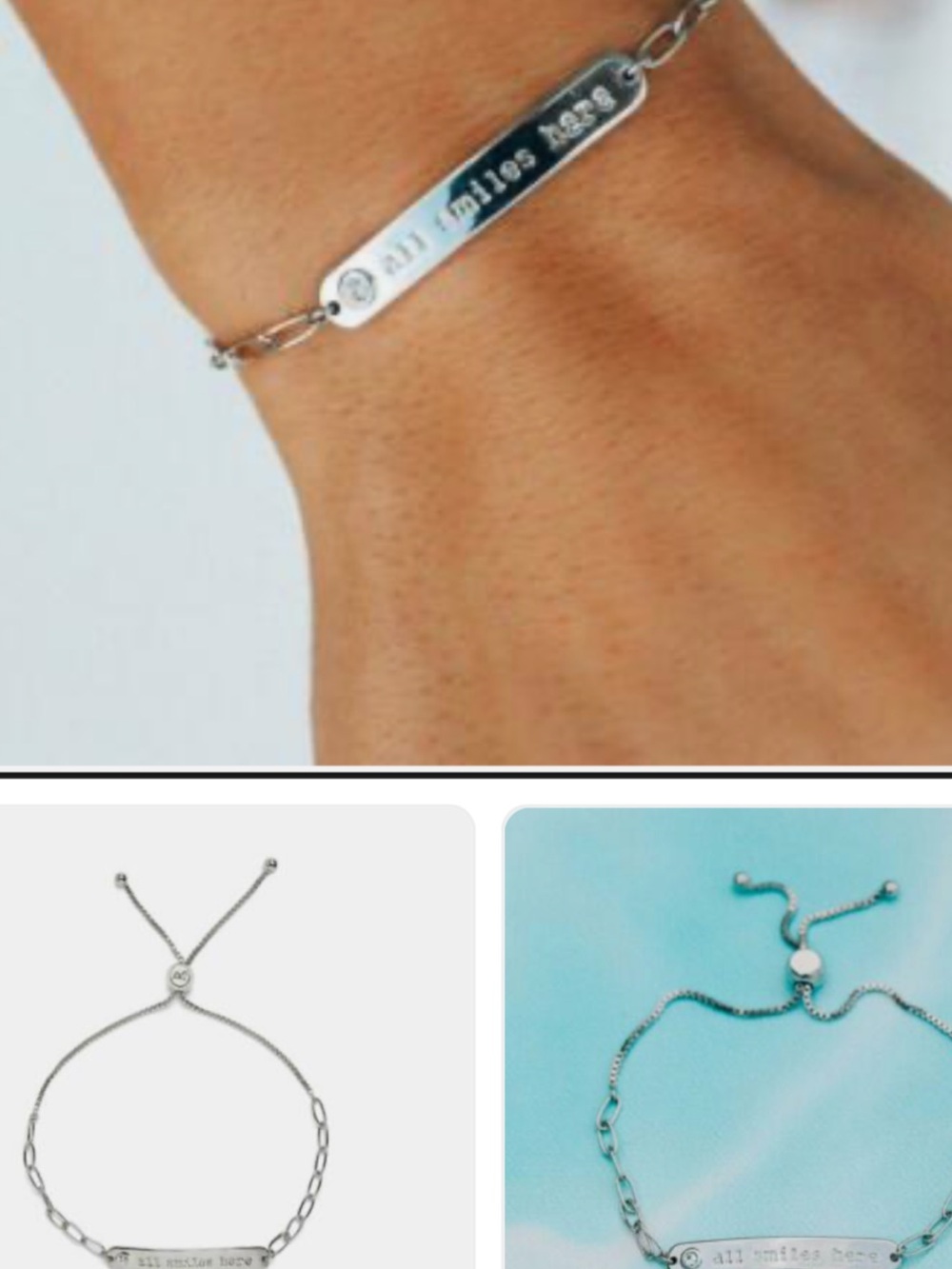 Pura Vida Silver Engraved Bar Bracelet - All Smiles Here 😊